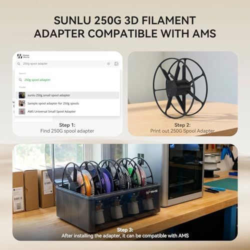 SUNLU PLA Filament Bundle 1.75mm Matte, Neatly Wound Filament, Smooth Matte Finish, 2kg in Total, 0.25kg Spool, 8 Packs, Black+White+Grey+Clay+Green+Pink+Blue+Red - color: Black+white+grey+clay+green+pink+klein Blue+red, size: 2KG