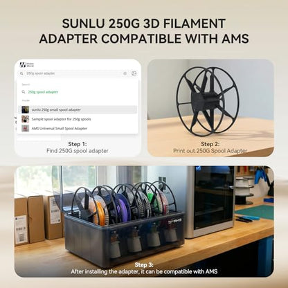 SUNLU PLA Filament Bundle 1.75mm Matte, Neatly Wound Filament, Smooth Matte Finish, 2kg in Total, 0.25kg Spool, 8 Packs, Black+White+Grey+Clay+Green+Pink+Blue+Red - color: Black+white+grey+clay+green+pink+klein Blue+red, size: 2KG