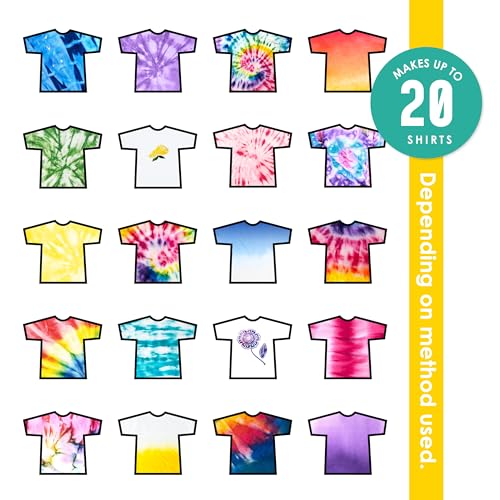 SEI 8 Pack Classic Tie Dye Spray Kit, Tye Dye Kits for Large Groups, Pre-Mixed Water Based Fabric Dye, Spray Bottle Included, Spray Paint for Clothes - color: Classic 8 Pack