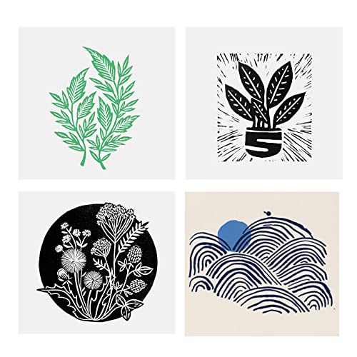 Falling in Art Water-Soluble Block Printing Ink, 6-Color Printmaking Ink Set for Linoleum Block, 3.5 floz