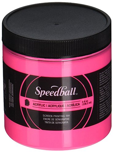 Speedball 046214 Acrylic Screen Printing Ink, 8 fl. oz., Fluorescent Hot Pink - color: Fluorescent Hot Pink