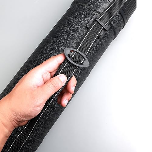 FixtureDisplays® 3.5" Inside Diameter Document Poster Tube, Telescoping Document Resistant Tube Mailer, Black Plastic Storage Tube Expands from 30.3" up to 53.9" 18350-NF