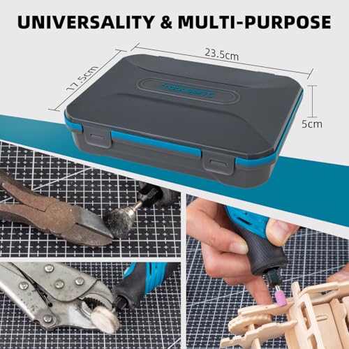 302PCS Rotary Tool Accessories Kit, 1/8-Inch Diameter Shanks Universal Fitment, Rotary Tool Bits for Cutting, Sanding, Grinding, Carving, Polishing, Drilling and Engraving