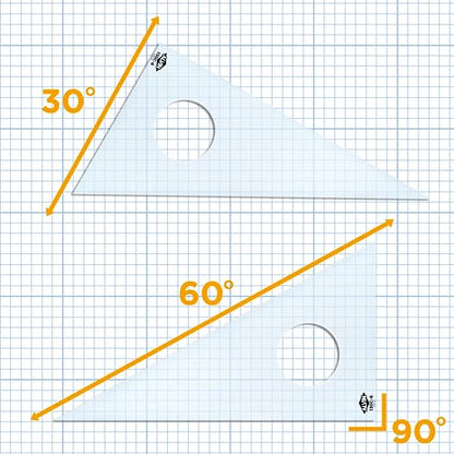 ALVIN Clear Professional Acrylic Drafting Triangle Ruler 30/60 Degrees 24" Model 130C-24 Multipurpose Tool for Drafting, Design, and Architecture, Great for Machining and Woodworking - 24 inches - size: 24", style: 30/60 Degrees