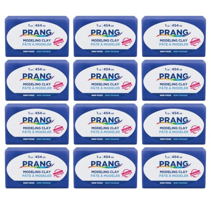 Prang Modeling Clay, Blue, 1 lb. Block, Case of 12 Blocks, 192 oz. Total | Pliable, Non-Hardening, Non-Staining, Easy Clean-Up, Perfect for Preschool and Elementary Aged Children - color: Blue, size: 1 lb. (Pack of 12)