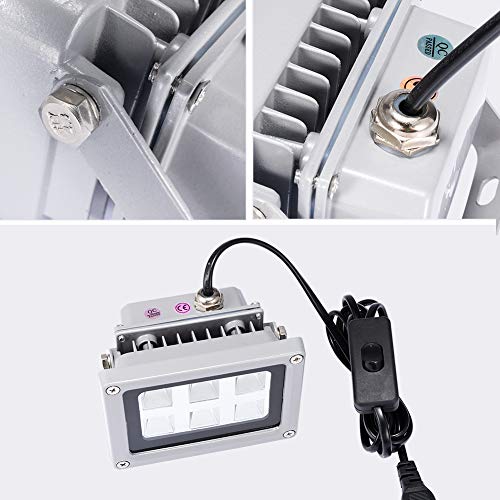 3D Printer UV Resin Curing Light with Solar Turntable 360°Rotating Stand for SLA DLP LCD 3D Printer Solidify Photosensitive Resin 405nm UV Resin Affect, DIY Curing Enclosure