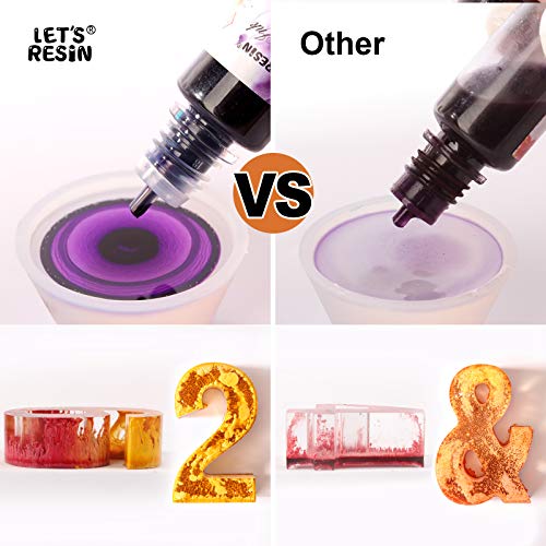 LET'S RESIN Concentrated Alcohol Ink Set, 26 Vibrant Colors (Each 0.35oz) | Alcohol-Based Resin Ink, Alcohol Paint Resin Dye for Resin Art, Tumblers, Resin Epoxy