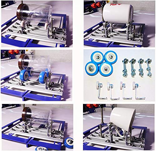 TECHTONGDA 8x10 Inches Cylindrical Screen Printing Machine for 6.7 Inches Diameter Cylinder Silk Screen Printing Press for Pen Cup Bottle
