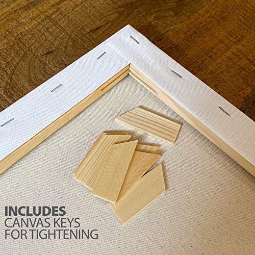 milo Stretched Artist Canvas | 18x24 inches | 4 Pack | 1.5” inch Thick Gallery Profile | 11 oz Primed Large Canvases for Painting, Ready to Paint Art Supplies for Acrylic, Oil - size: 18" x 24" Pack of 4