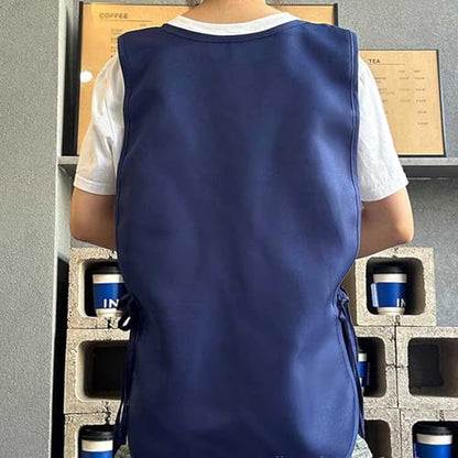 Waterproof Cobbler Apron with 2 Deep Pockets Unisex Art Smock for Painting Cleaning Durable Kitchen Apron for Artists And Work