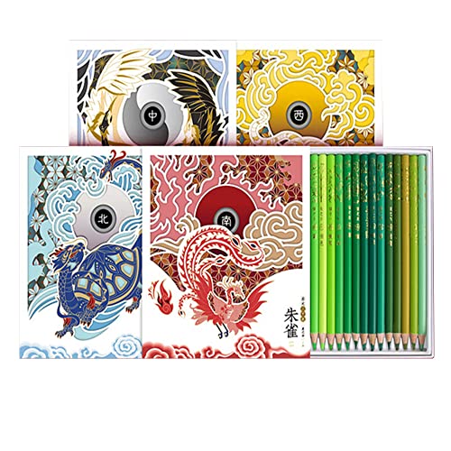 100 Pcs Phoenix Colored Pencils Set, Oriental Style Traditional Color Oil Colors Pencil, Premium Quality Soft Core Colored Leads Art Gift Box for Adult Artists and Professionals (100 colors)