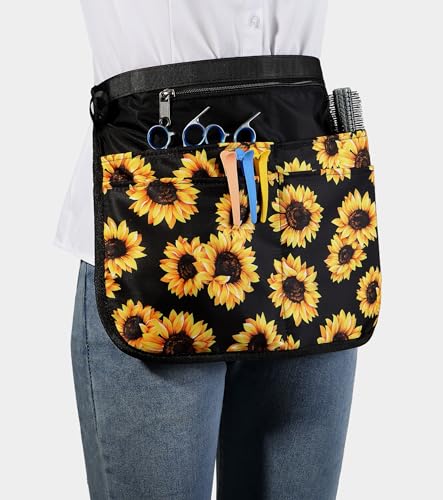 Barber Apron with 5 Pockets, Waterproof and Bleach-proof Hair Stylist Apron for Men and Women - color: Sunflower