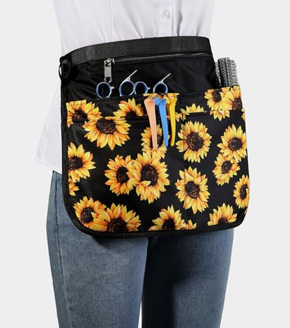 Barber Apron with 5 Pockets, Waterproof and Bleach-proof Hair Stylist Apron for Men and Women - color: Sunflower