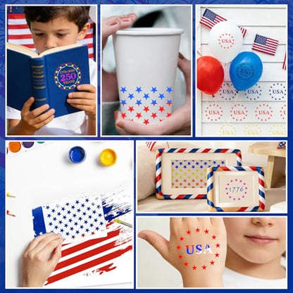 12 Pcs Independence Day Star Stencils for Painting Set, Reusable 4th of July Multiple Sizes Painting Templates, Memorial Labor Day Patriotic Stencil Craft Drawing Templates DIY Scrapbook, Wood Signs - style: Independence Day Star