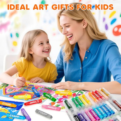 Toidgy Tempera Paint Sticks, 36 Classic Colors, Washable Solid Paint Sticks for Kids Toddlers, Painting Art Supplies for Classroom School Students, Non-Toxic, Quick Drying, Back to School Supplies