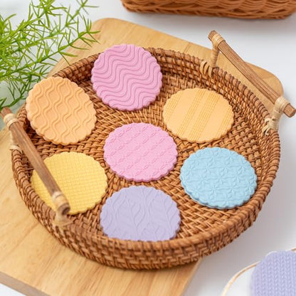 KALAIEN 3 Pack Cookie Embosser Set, Fondant Impression Mats Acrylic Embosser for Fondant Stamps, Texture Sheets for Polymer Clay, Chocolate, Cupcake Topper, Fondant Molds-Style 2 - color: Style 2