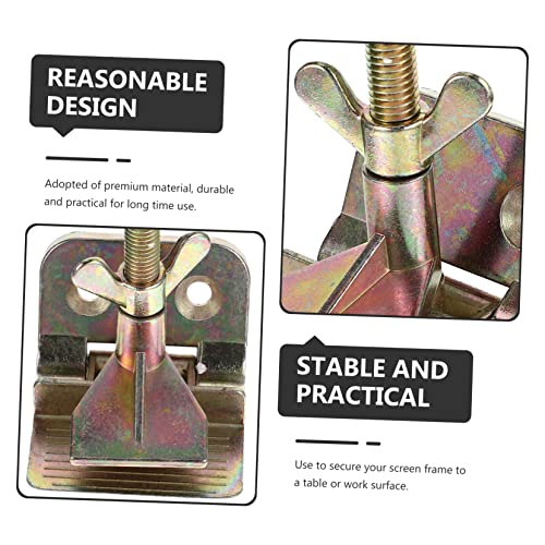 Gogogmee Silk Screen Registration Clamp Hinge Clamp DIY Printing Tool Sturdy Screen Printing Press Accessory - color: Golden
