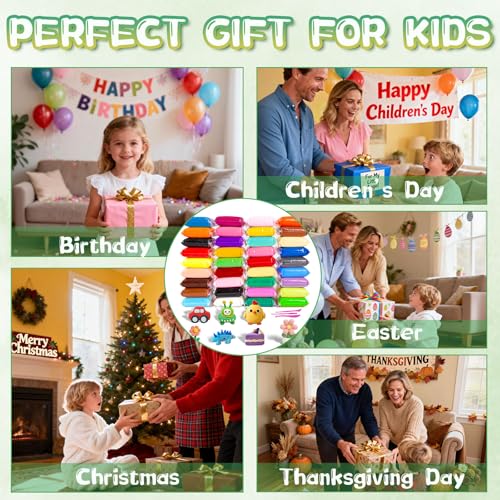 Air Dry Clay - 36 Colors Modeling Clay for Kids, Boys and Girls, Air Dry Clay Bulk Kit for Adults with 3 Sculpting Tools and Instructions, Safe, Non-Toxic, DIY Model Magic Clay Gifts Kids Toys - color: 36 Pack