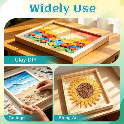 ESRICH 8x10 Inch Wood Panels for Painting, 2 Pack Craft Wood Canvas Boards, Blank Unfinished Wooden Art Board for DIY Art Creations Such as Painting, Acrylic Pouring, Resin, Burning, Collage, etc. - size: 8x10IN-2Pack