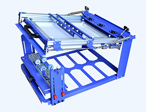 TECHTONGDA Cylinder Screen Printing Machine Cylindrical Silk Screen Printing Press for Mugs Pen Cup Bottle 6 Inches Diameter