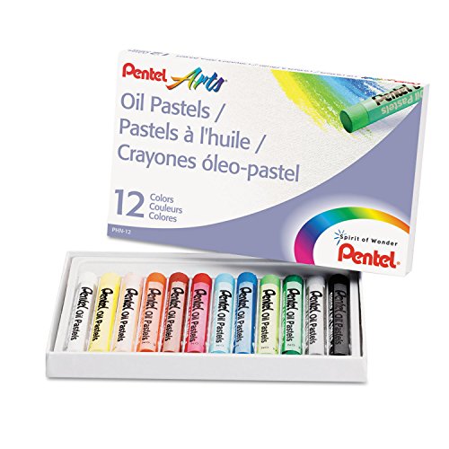 Pentel Arts Oil Pastels, 12 Color Set (PHN-12) - size: 1 Count (Pack of 12)