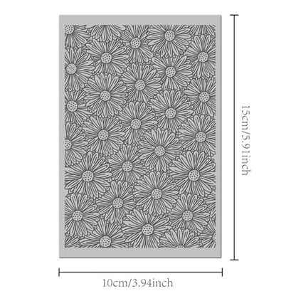 Daisy Flowers Polymer Clay Texture Mat - Daisy Blossom Texture Sheets for Polymer Clay Jewelry Making, Earring Charms, DIY Craft Supplies