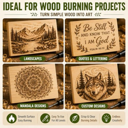 Unfinished Wood Blocks for Crafting, 4 Pcs Unfinished Wood Carving Blocks, 4X6X1 Inch Solid Pine Wood Carving Blocks for Crafts DIY Projects Art Classes Photo Blocks Beginners and Adults - size: 4x6x1 Inch
