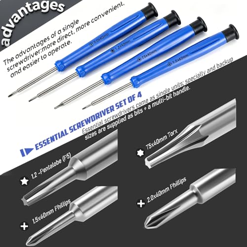 Repair Tool Kit for Apple Macbook,MINGFIX Macbook Pro/Air Screwdriver Set with P2 P5 P6 Pentalobe,T3 T4 T5 T6 T8 Torx,Ph000 Ph00 Ph0 Phillips & Y0 Screwdrivers for Teardown,Opening,Screen Replacement - style: 20 in 1
