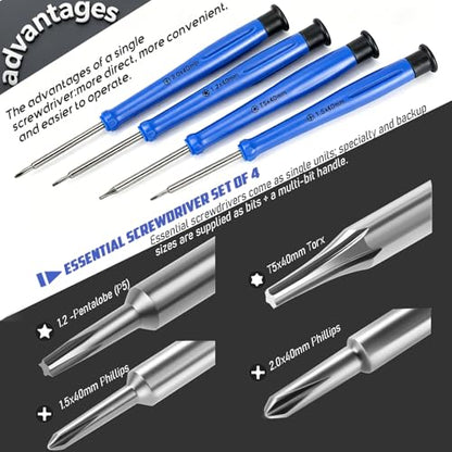 Repair Tool Kit for Apple Macbook,MINGFIX Macbook Pro/Air Screwdriver Set with P2 P5 P6 Pentalobe,T3 T4 T5 T6 T8 Torx,Ph000 Ph00 Ph0 Phillips & Y0 Screwdrivers for Teardown,Opening,Screen Replacement - style: 20 in 1