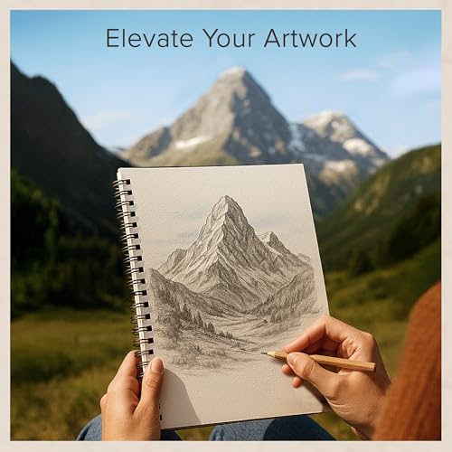 Artist’s Sketchbook Hardcover – 200GSM Very Thick Paper – Spiral Sketch Book for Drawing and Mixed Media – Sketch Pad, Art Book - 5.8 x 8.5, 40 Sheets / 80 Pages - size: 5.8 x 8.5 inches