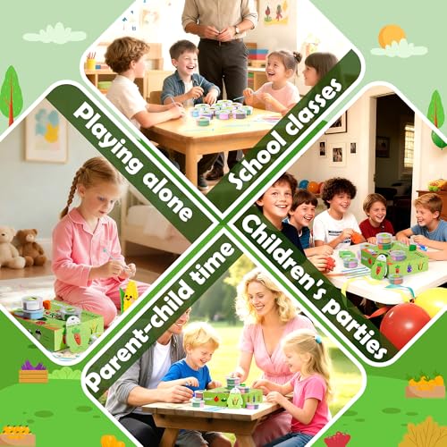Air Dry Clay Kit - Vegetable Theme, Modeling Clay for Kids, DIY Magic Clay with Tools and Tutorials, 12 Boxes Molding Clay, Ultra Light, Soft & Non-Sticky, Arts and Crafts Gift for Kids - color: Vegetable Theme