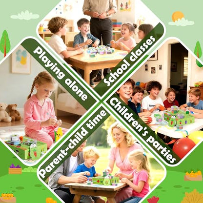 Air Dry Clay Kit - Vegetable Theme, Modeling Clay for Kids, DIY Magic Clay with Tools and Tutorials, 12 Boxes Molding Clay, Ultra Light, Soft & Non-Sticky, Arts and Crafts Gift for Kids - color: Vegetable Theme