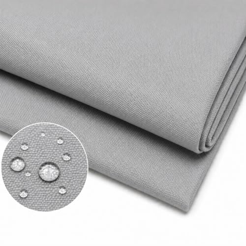 600 Denier 60" Wide Waterproof, Water Repellant Canvas Fabric for Indoor/Outdoor Projects, Upholstery, Home Decor - Sold by the Yard - color: Silver, size: 1 Yard