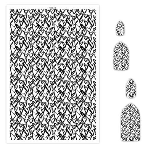 Polymer Clay Transfer Paper, 10 Pcs Valentine's Day Hearts Pattern Shape Water Soluble Transfer Sheet for Polymer Clay Earrings Jewelry Making Disposable Stickers DIY Crafts 5.82X3.93 inch - color: Hearts