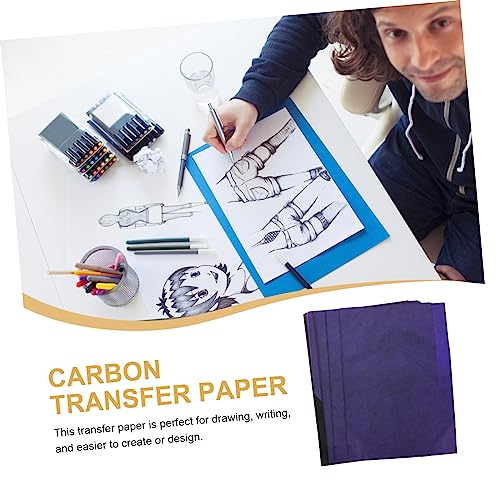 Angoily A4 Graphite Carbon Transfer Paper for Tracing 100 Sheets One-Sided for Artists Students and Home Use for Drawing and Copying