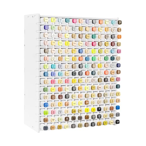 Tefola Art Marker Storage Rack, 180 Slots, PVC Board Organizer