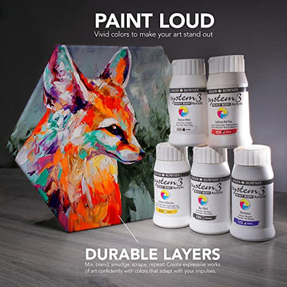 Daler Rowney System3 Crimson Heavy Body Acrylic Paint 59ml - Art Paint for Artists and Students - Artist Paint for Canvas Murals and More - Thick Acrylic Paint for All Skill Sets