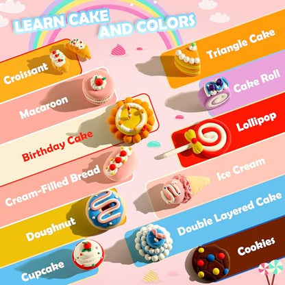 Aestd-ST Polymer Clay 50 Colors & Air Dry Clay Kit - Cake Themed