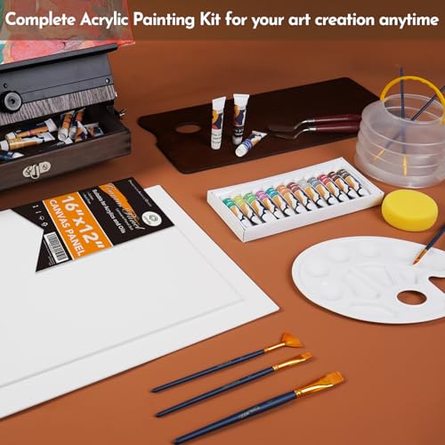 CONDA 70” Art Set with French Easel of Aluminum Legs, Folding Sketch Painting Easel with Drawer, Tripod Easel Stand for Painting, Sketching, Display - color: Upgraded Version-Brown