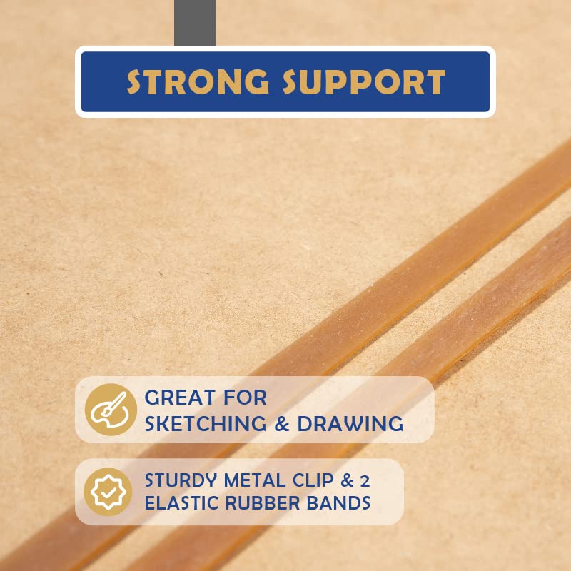 Falling in Art 23x26 Sketch Board, Drawing Tote Board for Artists with Sturdy Clip and Rubber Bands, Portable Art Clipboard for Classroom and Studio Drawing - size: 23X26"