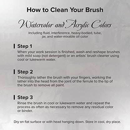 Silver Brush SW-1550 Silverwhite Long Handle Brush Set, 5 Per Pack - style: 5 Pc, Plein Air Set
