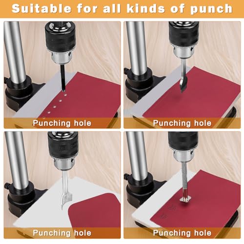 Leather Press Hole Puncher Upgraded Hand Punching Machine for DIY Leather Craft Punching Holes Cutting,Forming Pressing,Install Rivets and Snap Buttons - size: B