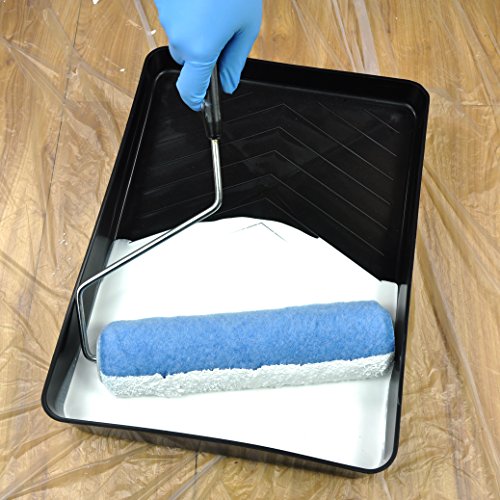 Great Andrew 12 Pack Paint Roller Covers 9 Inch 3/8-Inch Nap, Dense Fibers Large Paint Roller Kit for Painting Textured Smooth Rough Surfaces Walls Floors House - size: 12pcs, 9", Blue
