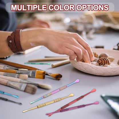 MECCANIXITY 3 Pcs Wax Carving Tools Stainless Steel 4.6 Inch Double-Headed Wax Carving Sculpting Tools for Modeling Sculpting Shaping, Silver Tone - color: Silver Tone