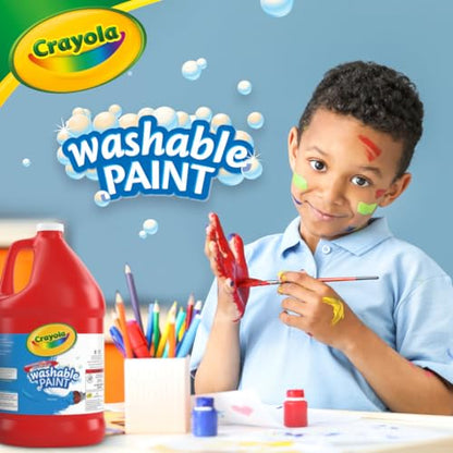 Crayola Washable Red Paint, 1 Gallon Size, Painting Supplies in Bulk - color: Red