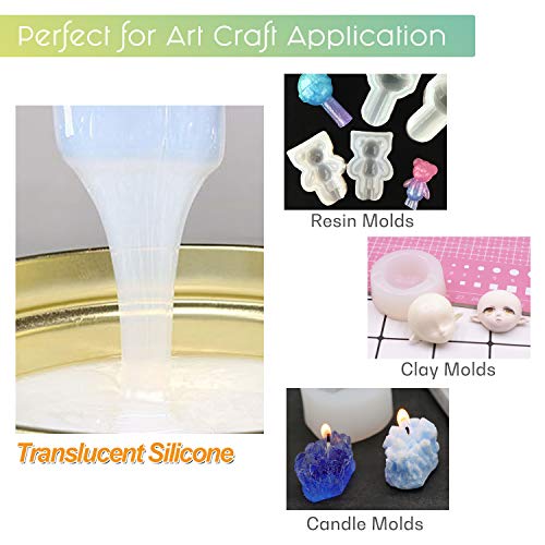 LET'S RESIN Silicone Mold Making Kit wit 15 Colors Resin Dye