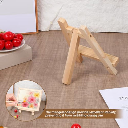 Xthrotsenk 8 Inch Small Easel for Painting Mini Easel Stand Small Tabletop Display Stand Wooden Picture Wooden Picture-Stand Artist Easels for Photos Paintings Crafts
