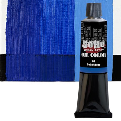 Soho Urban Artist Oil Paint - 2 Pack, Cobalt Blue 2 Pack - 170 ml Tube - Best Valued Oil Colors for Painting with Excellent Pigment Load - color: Cobalt Blue