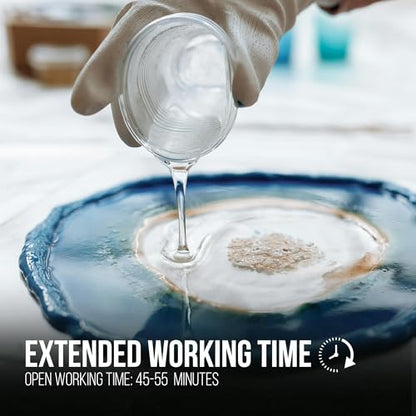 Stone Coat Countertops Art Coat (2 Gal Epoxy Resin) Formulated with Zero VOCs, Extended Working Time, UV Resistance for Alcohol Ink, Acrylic, Metallics, Food Safe Epoxy Perfect for DIY and Art Markers | Extended Working Time, Zero VOC, Food‑Safe Epoxy for