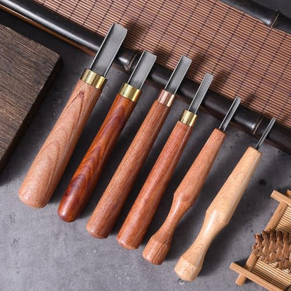 Professal 6-Piece Woodcut Printmaking Knife Set - Ergonomic Carving Tools for Woodblock Art, Comfortable Grip Relief Printing Chisels, Perfect for Artists and Crafters